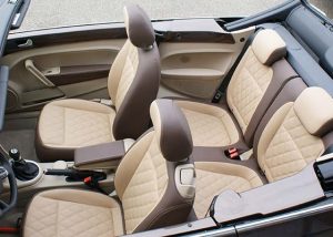 VW Beetle Cabrio Buffalino Chocoladebruin Beige Diamond Stiksel Overzicht