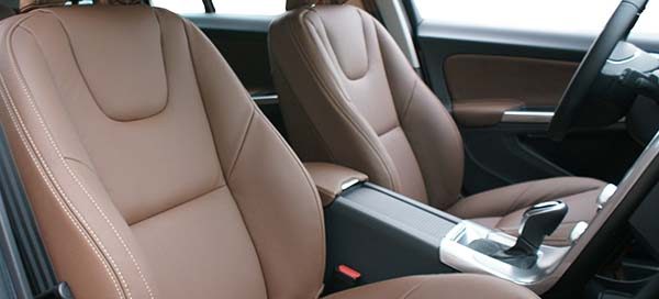 Volvo V60 Buffalino Leder Nougat Bruin Voorstoelen